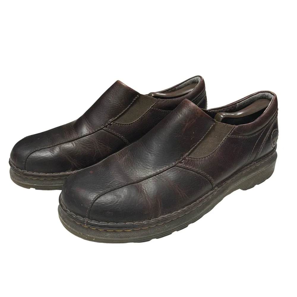 Dr. Martens Tevin Mens 11 Brown Leather Slip On Loafers AW004 Vintage Shoes Y2K
